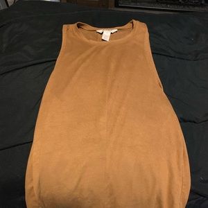 suede halter with open back